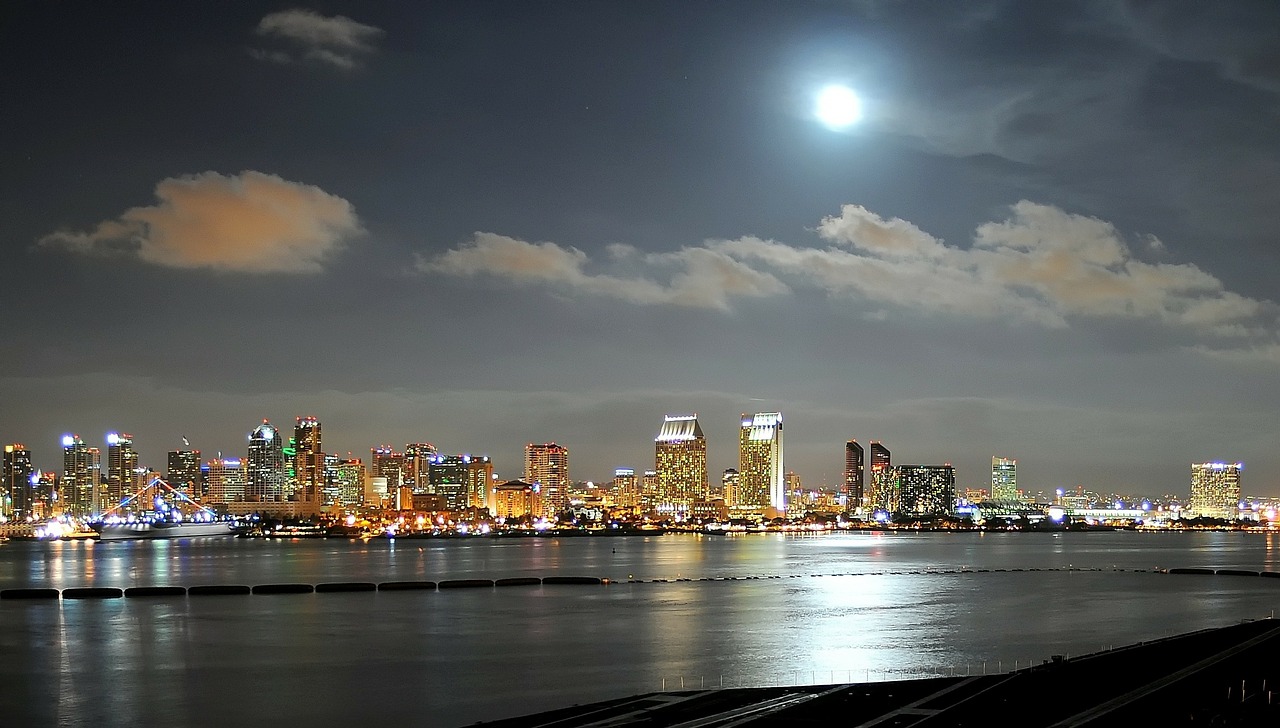 San Diego at night.